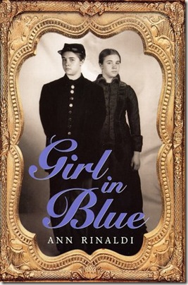 Girl in Blue by Ann Rinaldi book cover